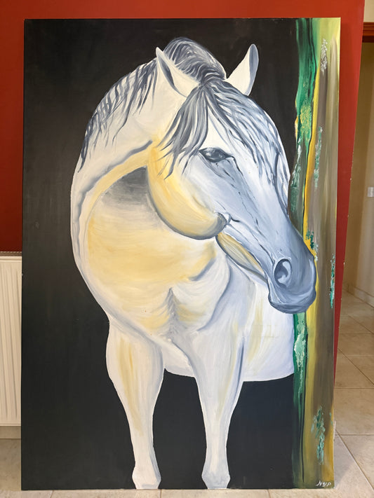Horse | Original Contemporary Oil Painting – 100 x 150 cm Modern Abstract Artwork
