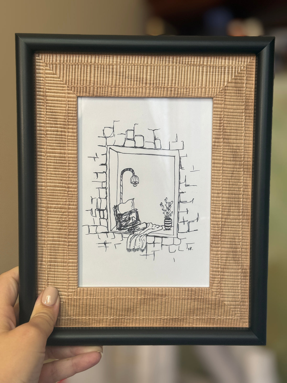Stylized Window | Handmade Framed Poster – Original Artwork Wall Decor