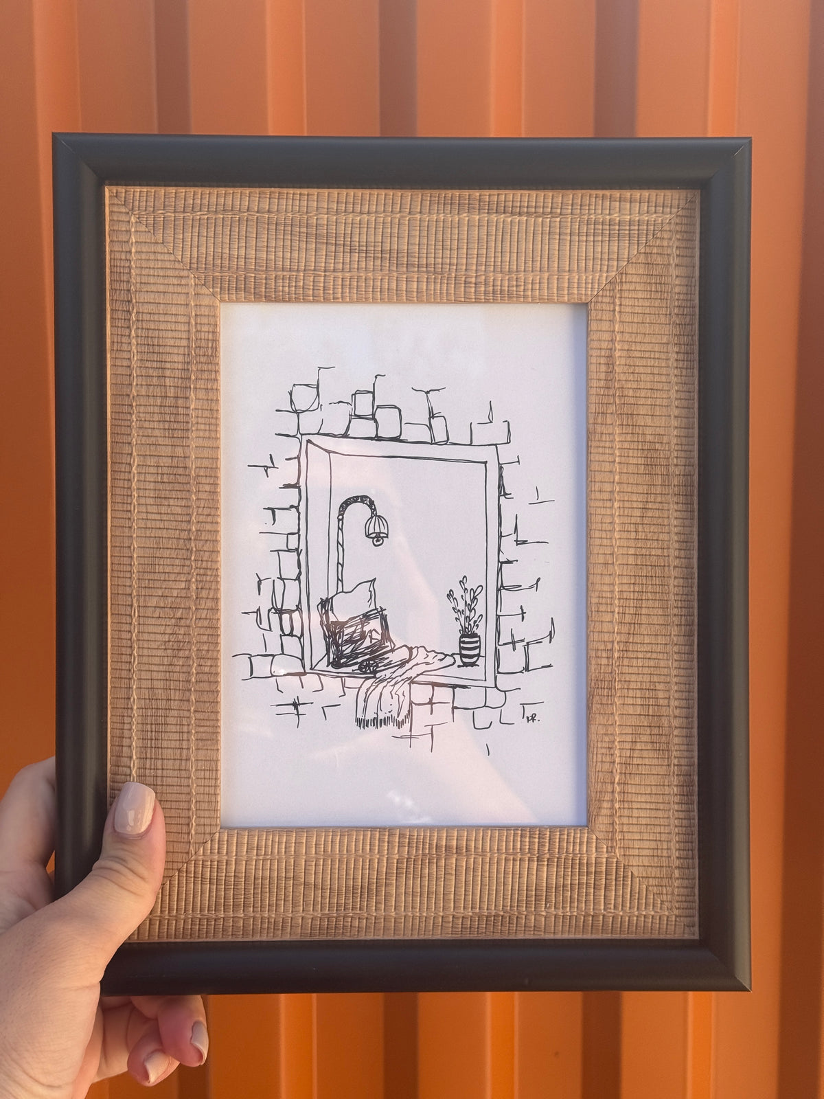 Stylized Window | Handmade Framed Poster – Original Artwork Wall Decor