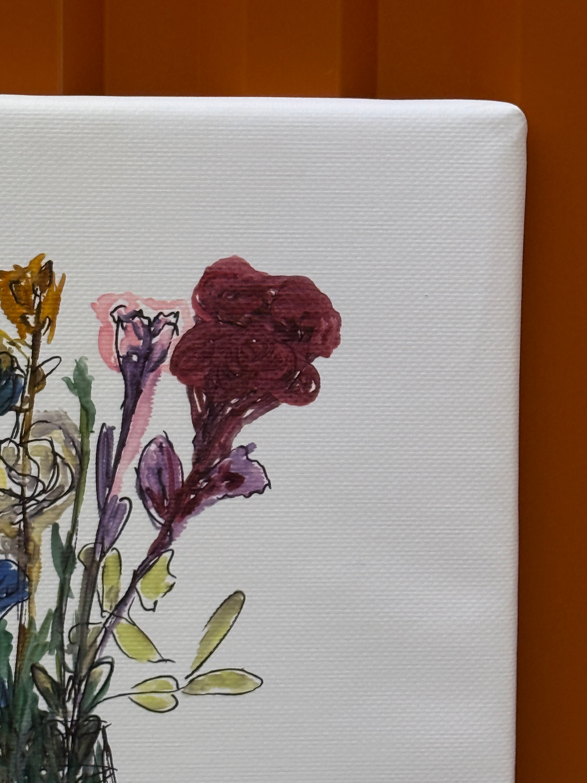 Flowers V1 | Original Contemporary Artwork – 40 × 50 cm