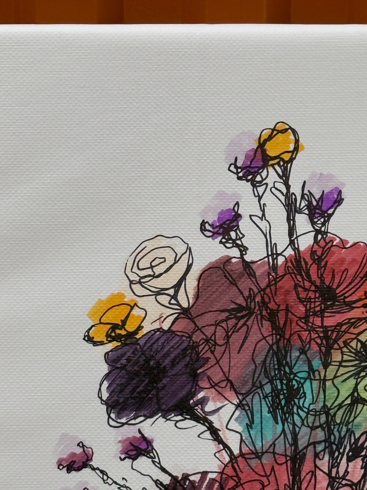 Flowers V2 | Original Contemporary Artwork – 40 × 50 cm