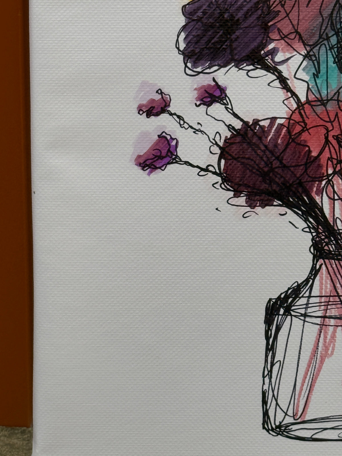 Flowers V2 | Original Contemporary Artwork – 40 × 50 cm