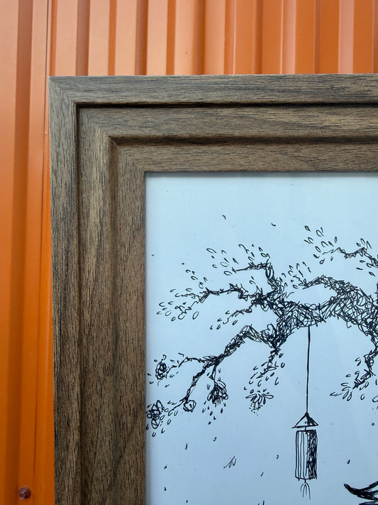 Cherry Blossom | Handmade Framed Poster – Original Artwork Wall Decor