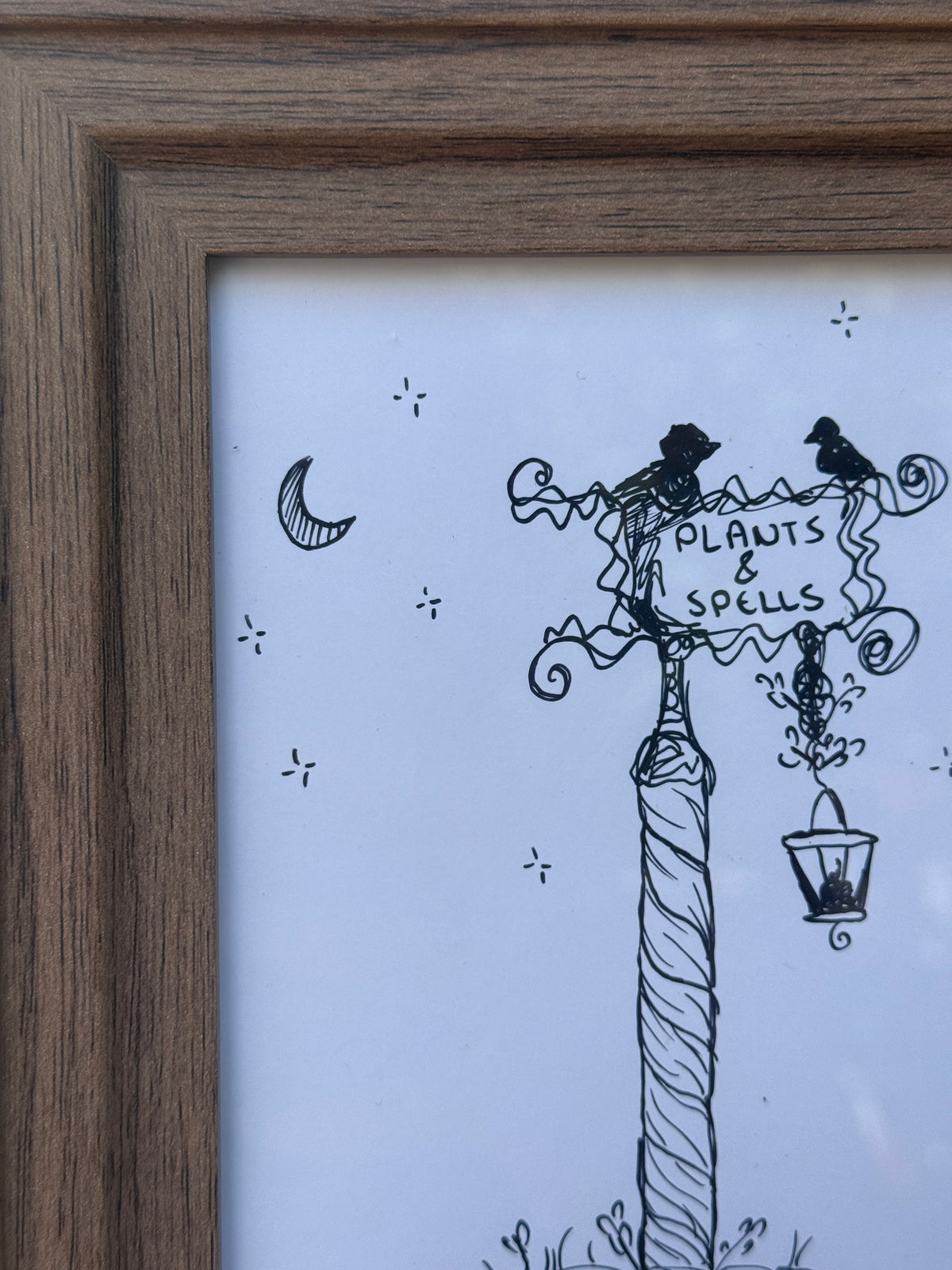 Plants And Spells | Handmade Framed Poster – Original Artwork Wall Decor