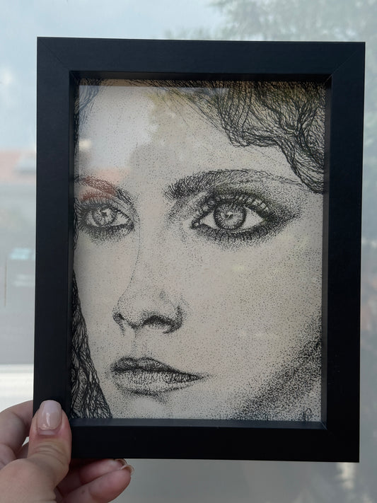 Girl Illustration | Handmade Framed Poster – Original Artwork Wall Decor
