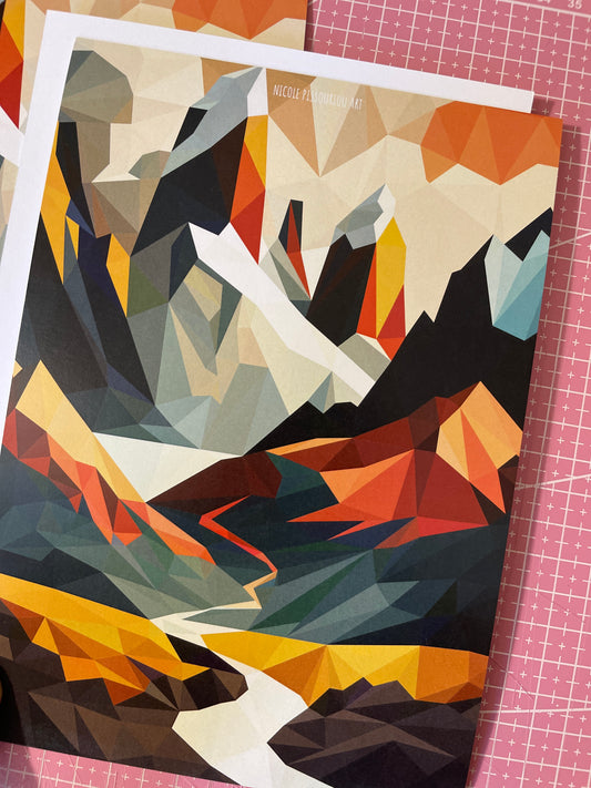 Mountains Set of 3 Postcards Bundle | Illustrated Art Postcards – Original Artwork Prints