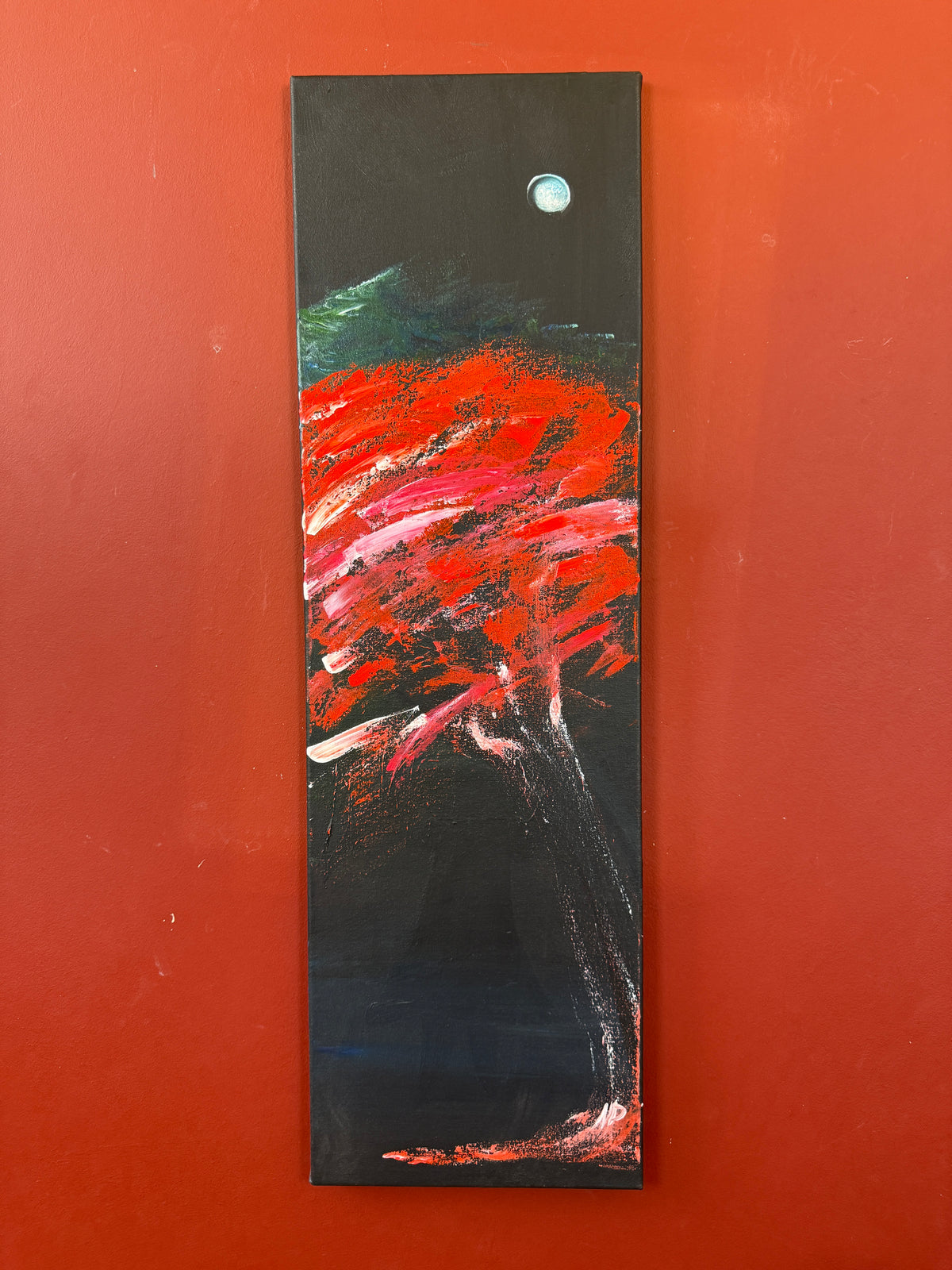 Moon | Original Contemporary Acrylic Painting – 30 x 100 cm Modern Abstract Artwork