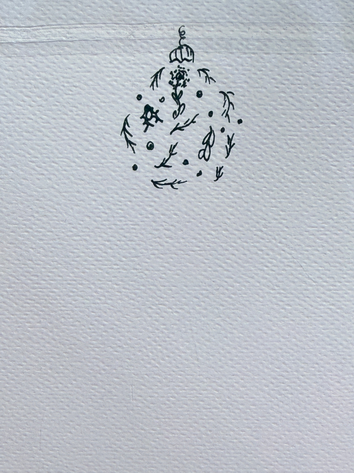 Christmas Ball Mistletoe | Handmade Greeting Card – Original Illustrated Card