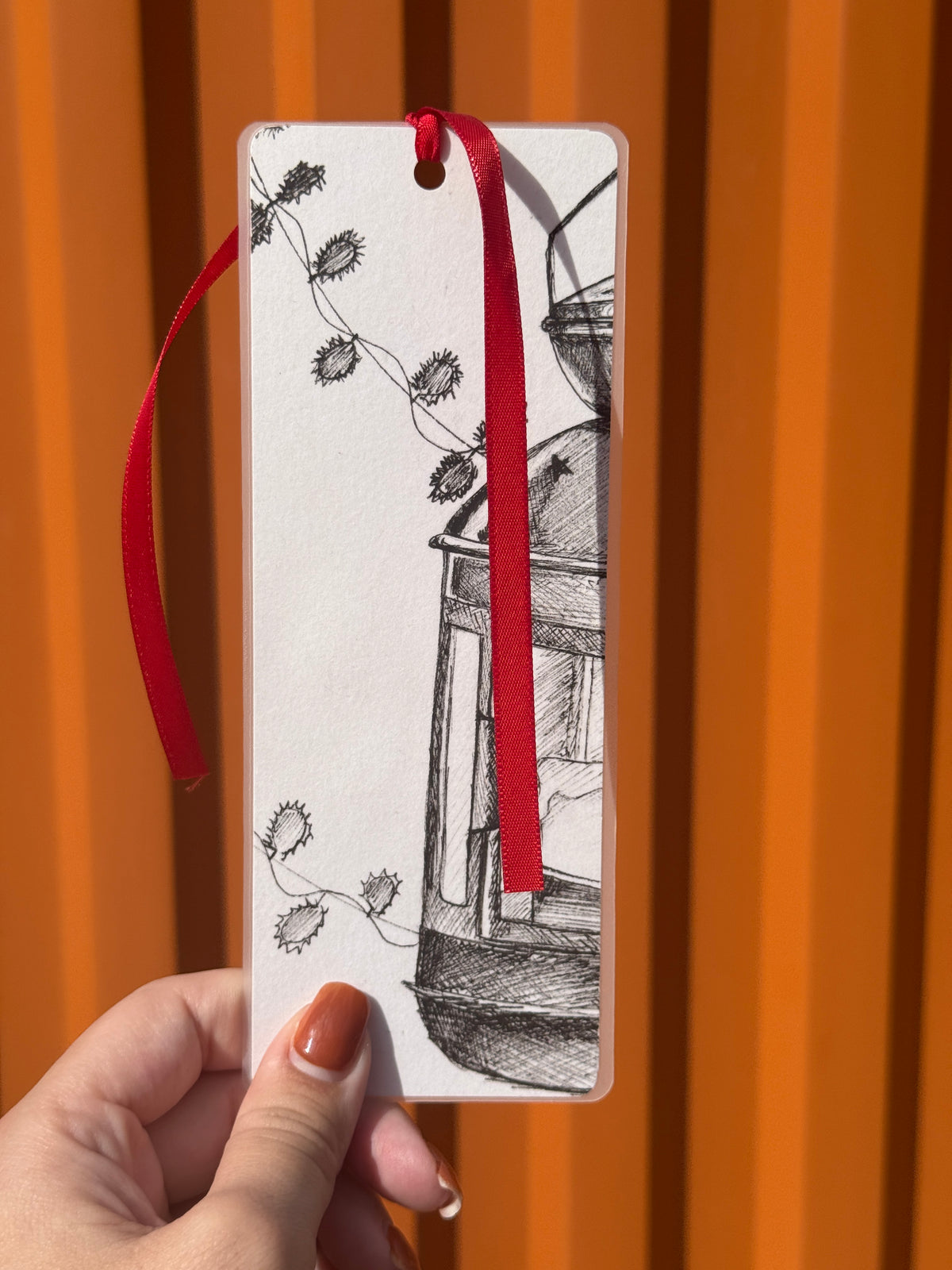 Lantern V.2 Handmade Illustrated Bookmark – Original Art Bookmark