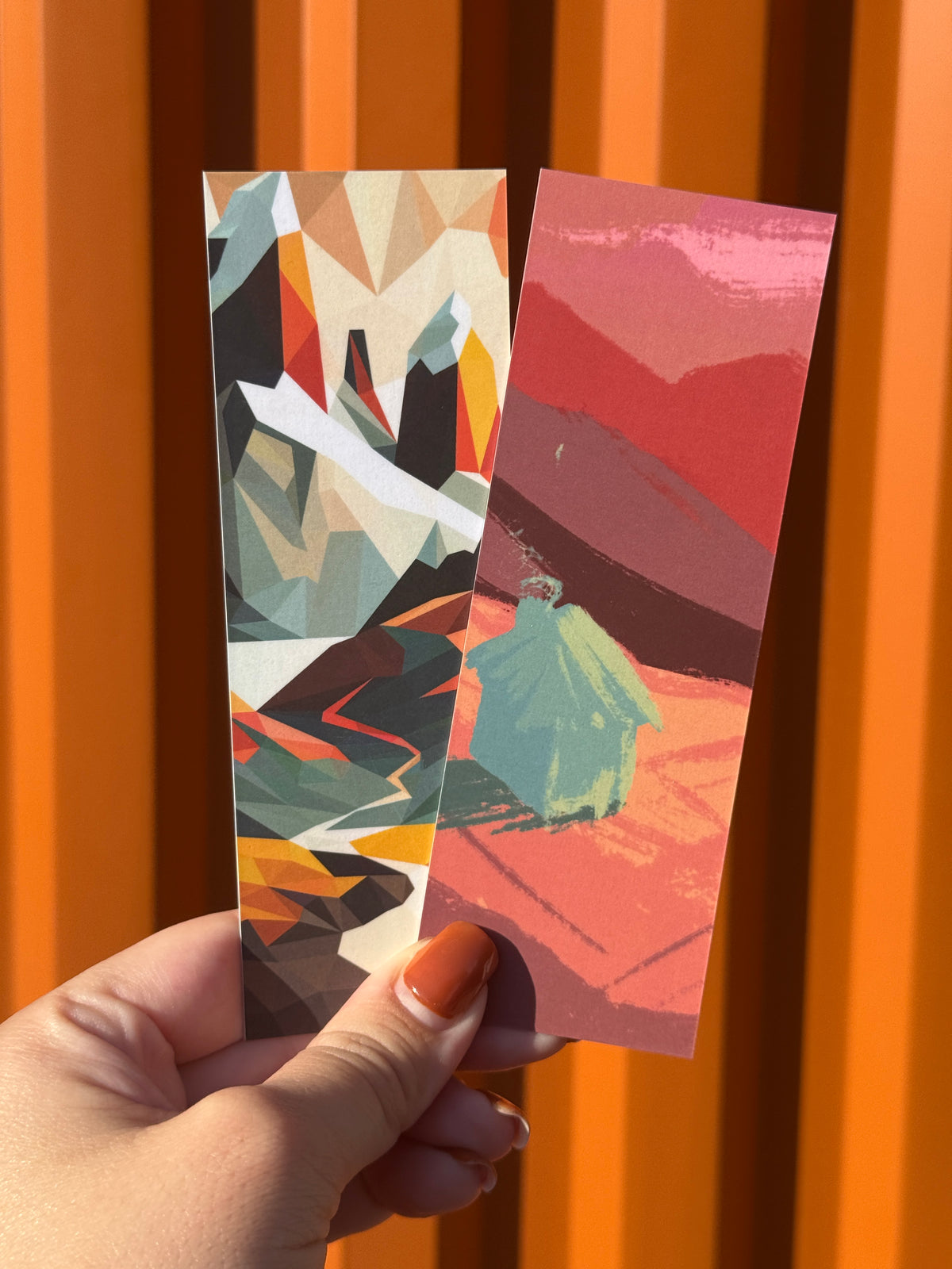 Colorful Mountains | Illustrated Bookmark – Printed Artwork Bookmark