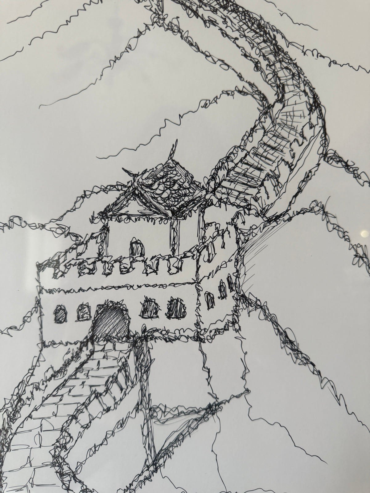 Great Wall Of China | Handmade Framed Poster – Original Artwork Wall Decor
