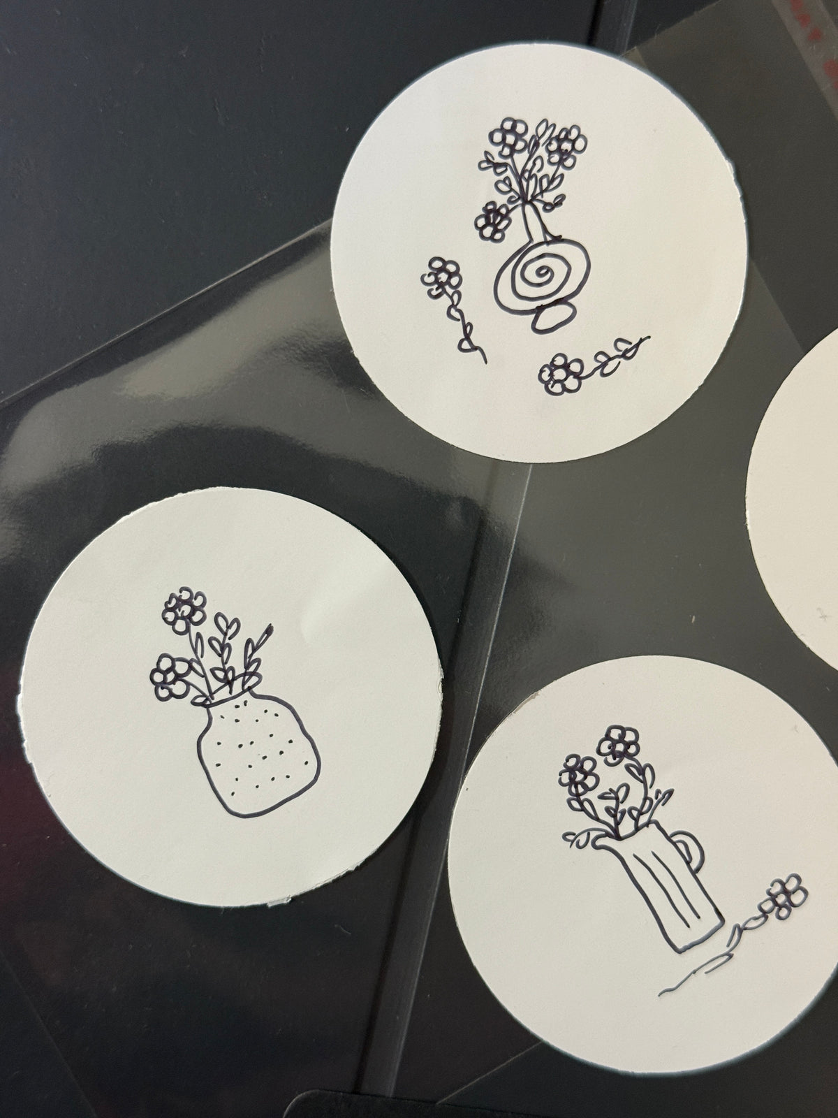 Flower Vases | Handmade Sticker Pack – Original Illustrated Stickers