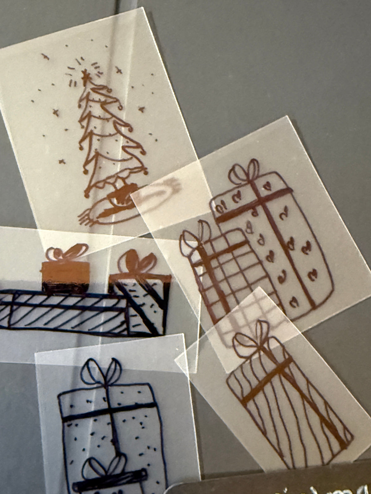 Christmas Tree Handmade Sticker Pack – Original Illustrated Stickers