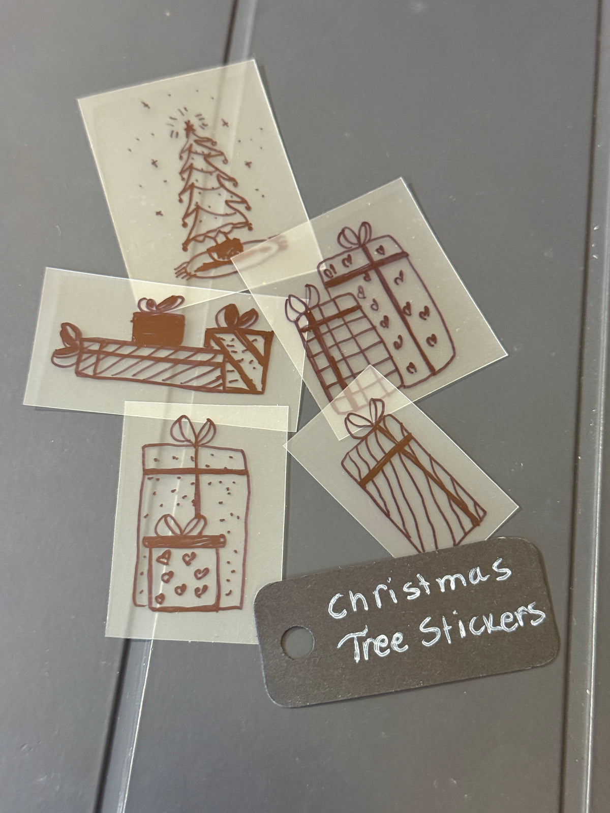 Christmas Tree Handmade Sticker Pack – Original Illustrated Stickers