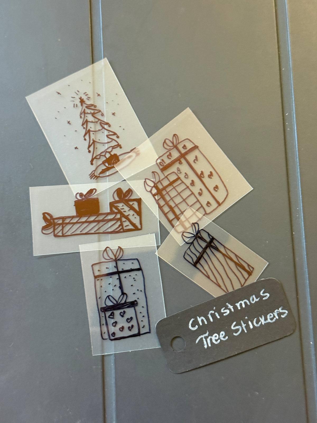Christmas Tree Handmade Sticker Pack – Original Illustrated Stickers