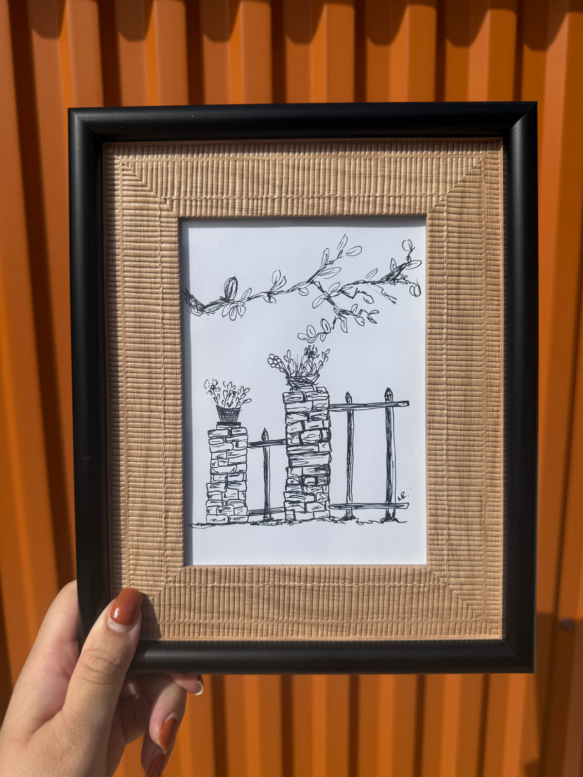 Stylized Wall | Handmade Framed Poster – Original Artwork Wall Decor