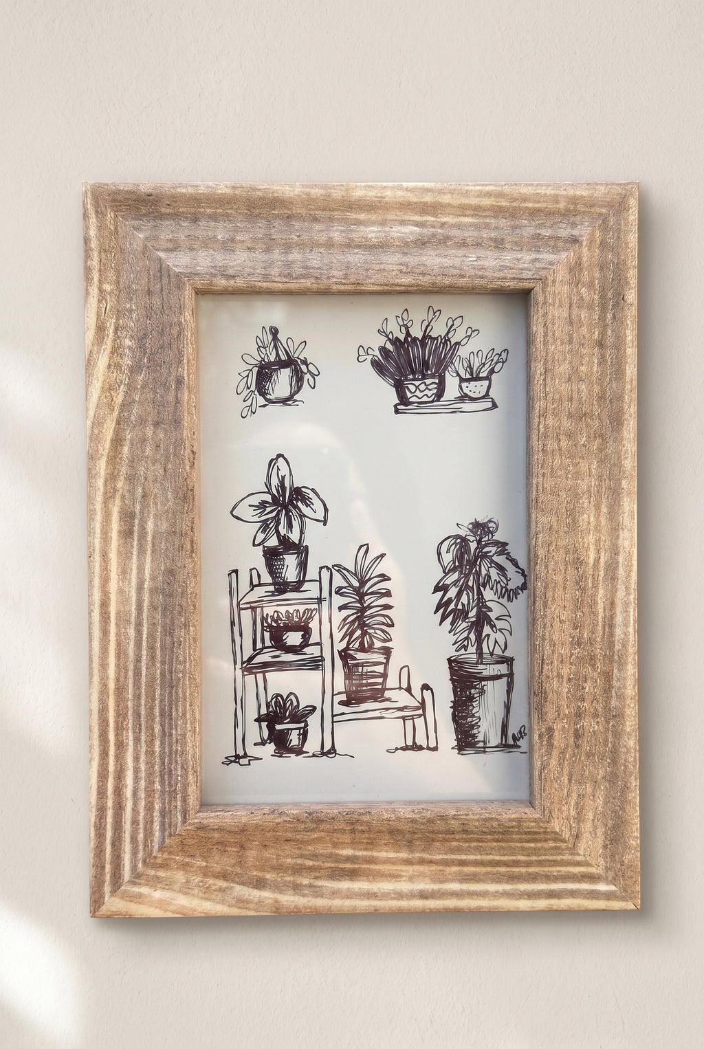 Flowers V.1 | Handmade Framed Poster – Original Artwork Wall Decor