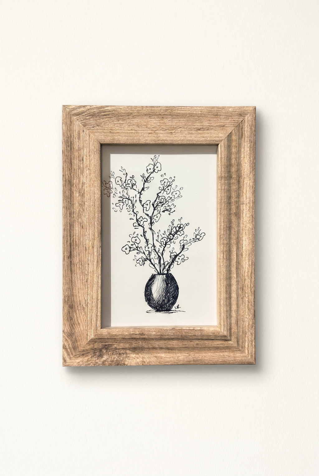 Flowers | Handmade Framed Poster – Original Artwork Wall Decor