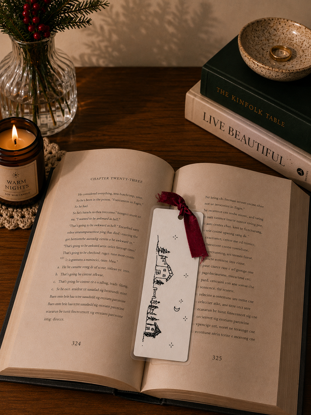 Little City Handmade Illustrated Bookmark – Original Art Bookmark