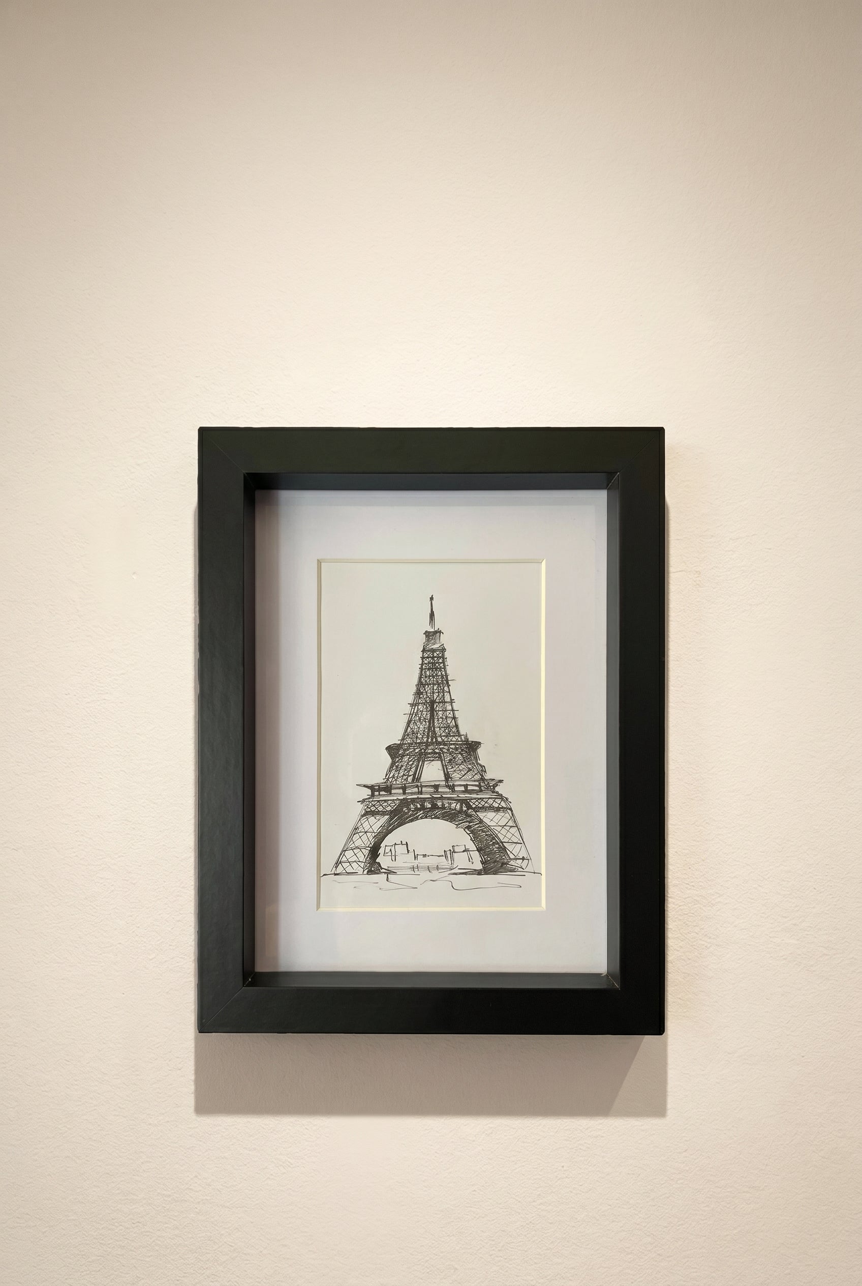 Eiffel Tower | Handmade Framed Poster – Original Artwork Wall Decor