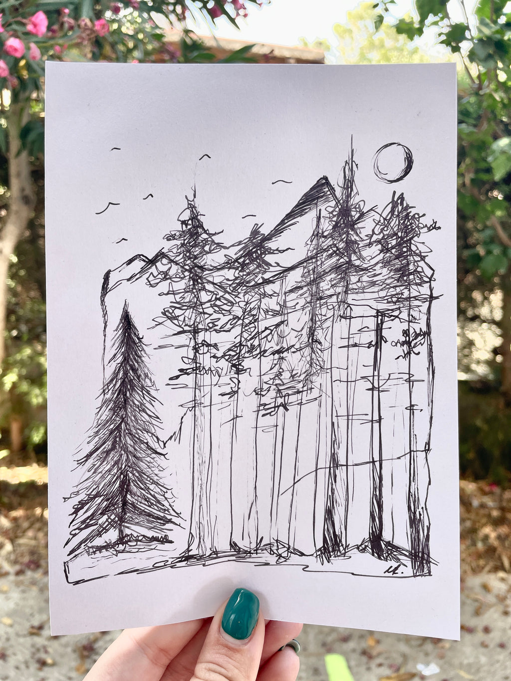 Forest Escape | Handmade Framed Poster – Original Artwork Wall Decor
