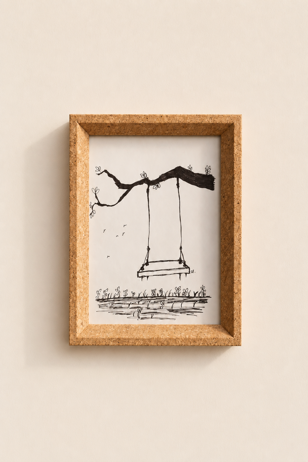 Seesaw | Handmade Framed Poster – Original Artwork Wall Decor