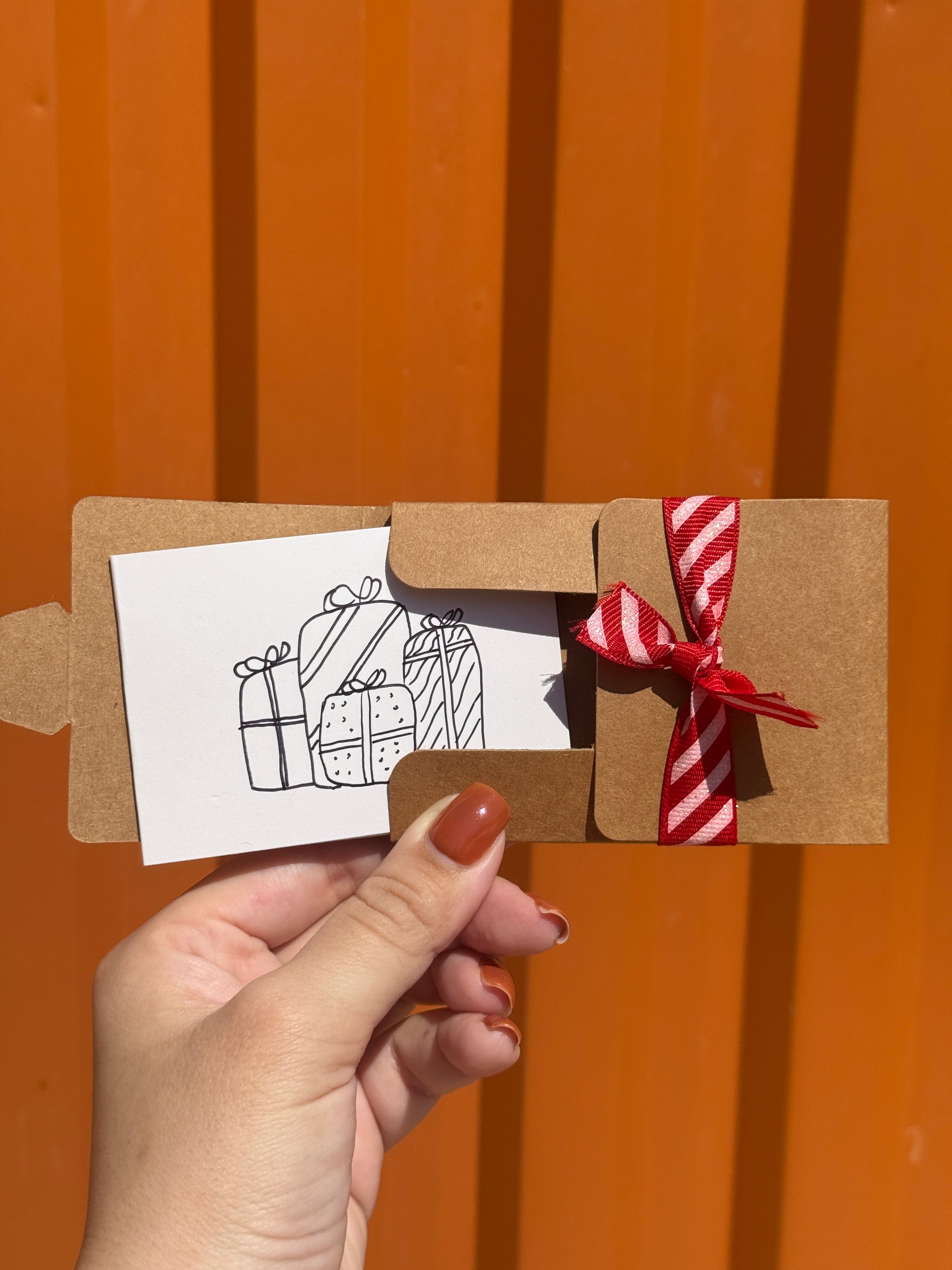 Cute Little Presents | Mini Handmade Greeting Card – Original Illustrated Card