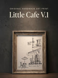 Little Cafe V.1 | Handmade Framed Poster – Original Artwork Wall Decor