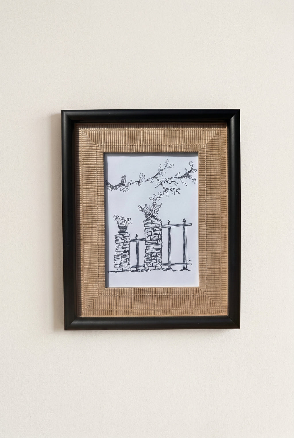 Stylized Wall | Handmade Framed Poster – Original Artwork Wall Decor