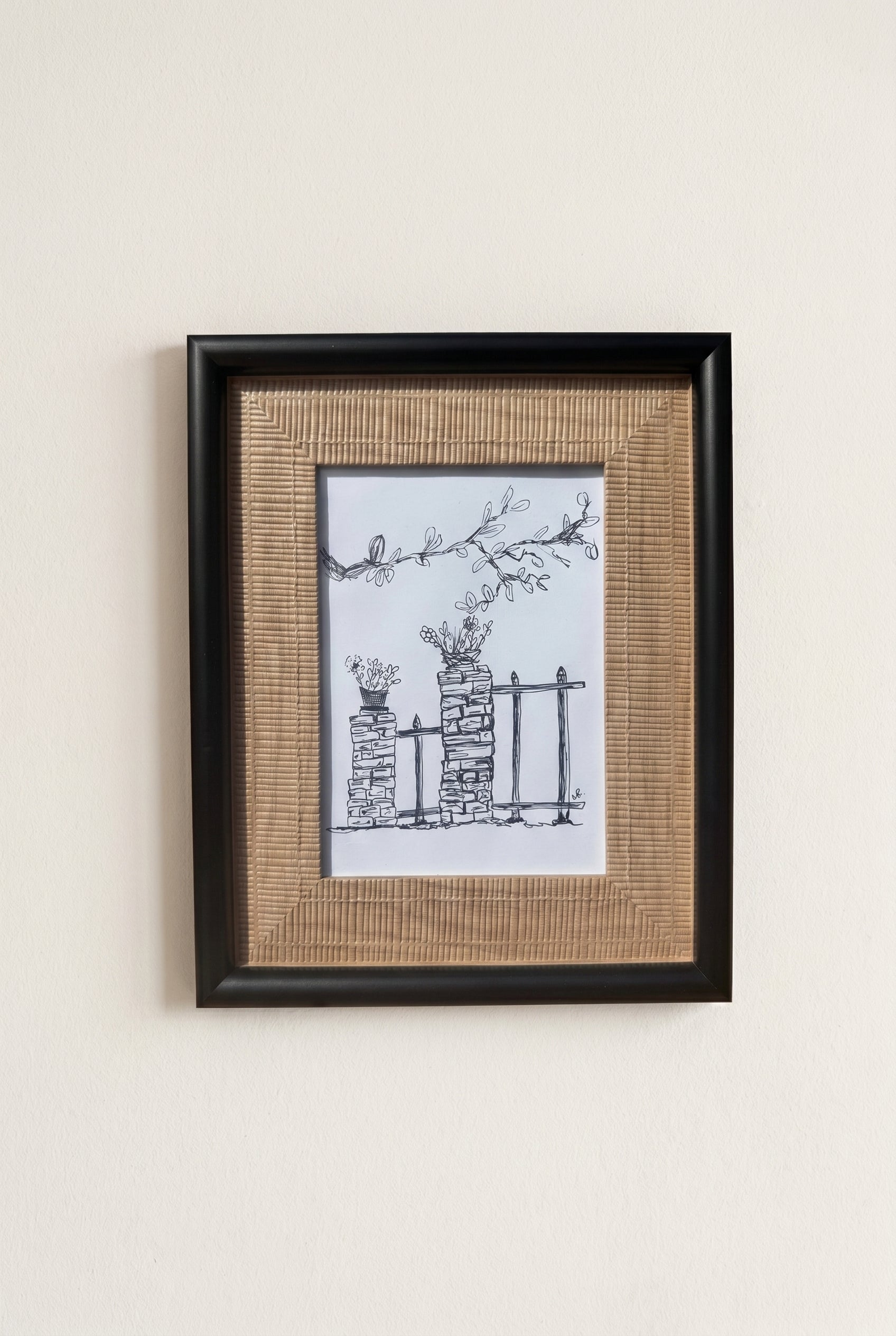 Stylized Wall | Handmade Framed Poster – Original Artwork Wall Decor