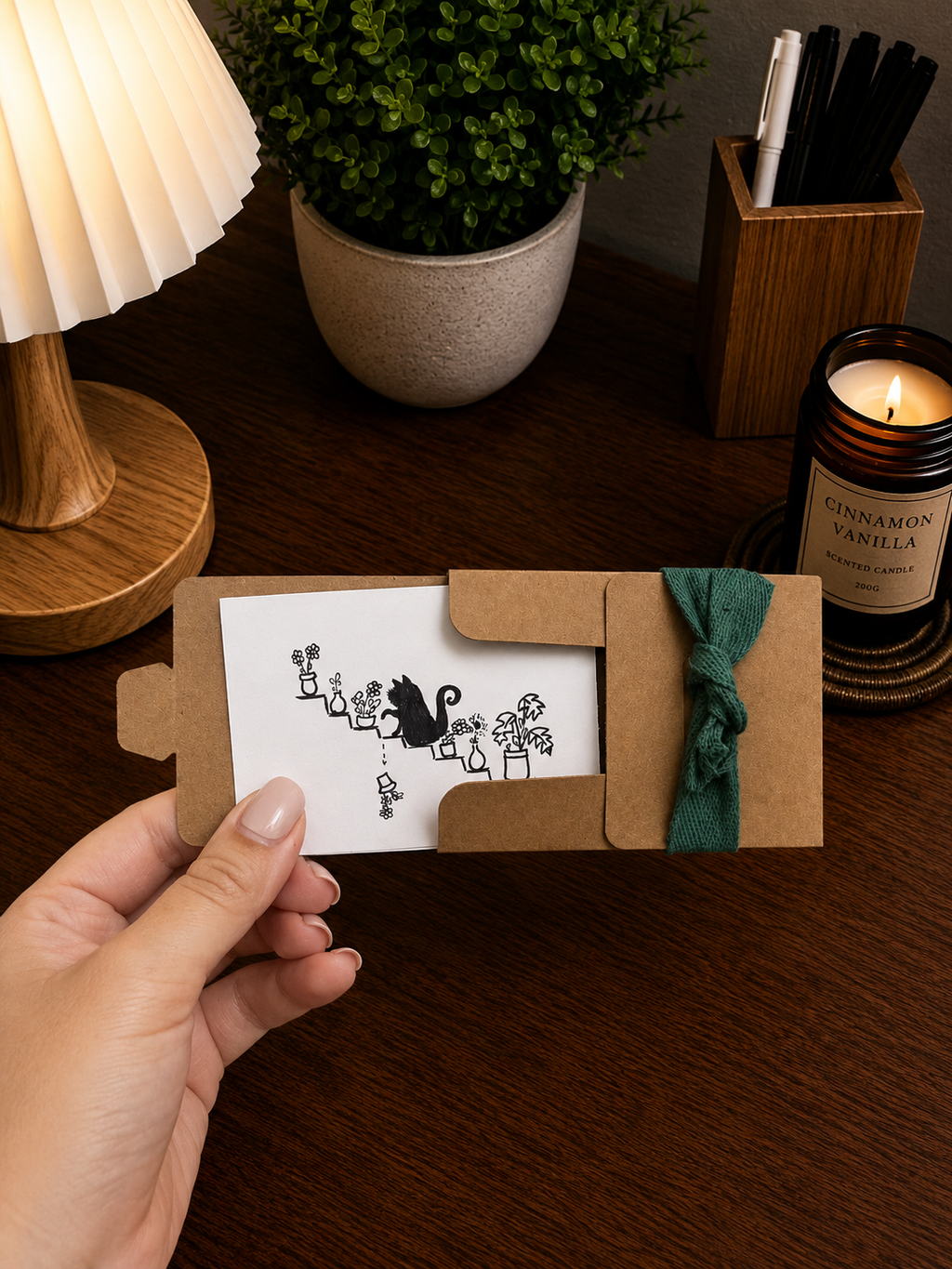 Cute Little Steps | Mini Handmade Greeting Card – Original Illustrated Card