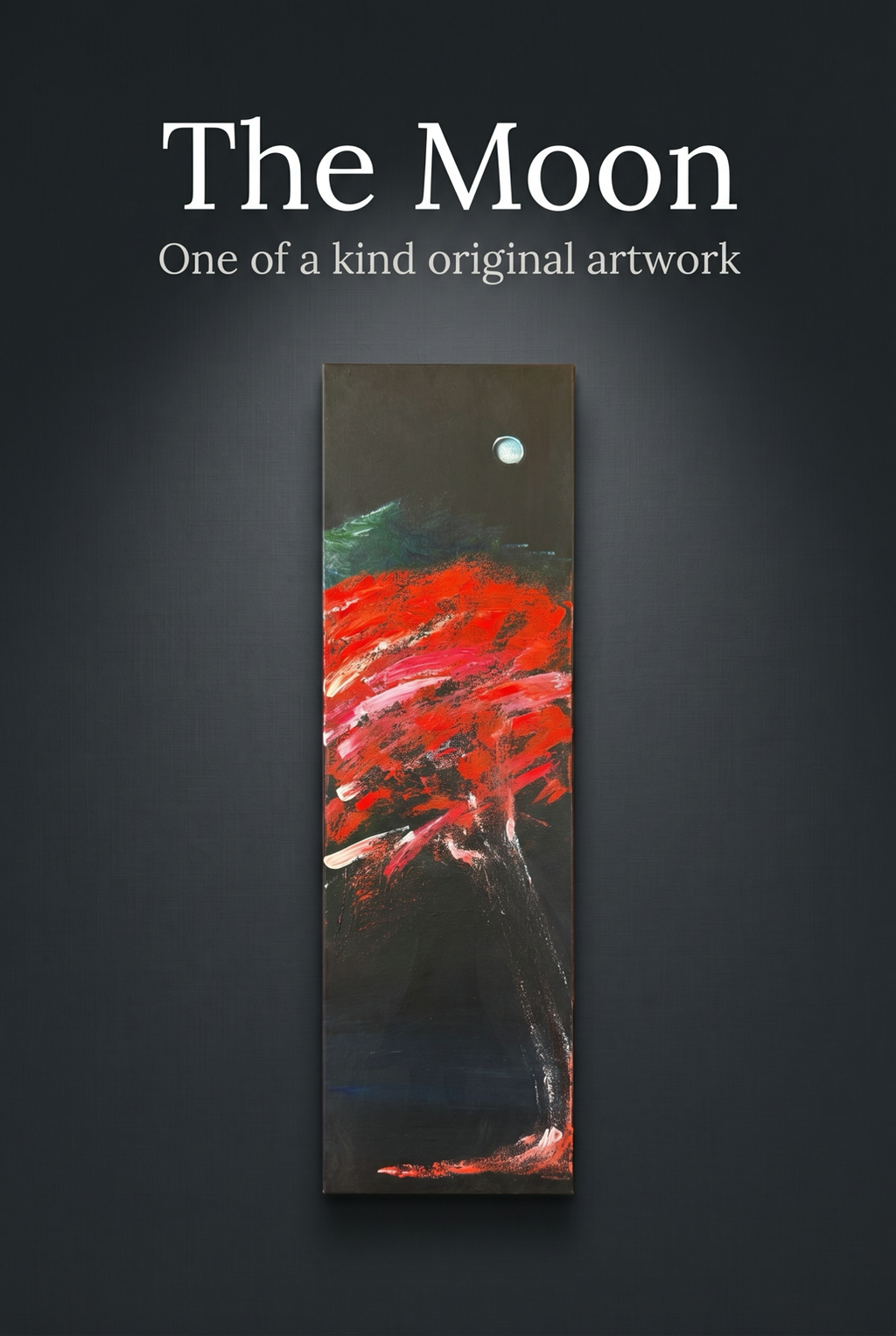 Moon | Original Contemporary Acrylic Painting – 30 x 100 cm Modern Abstract Artwork