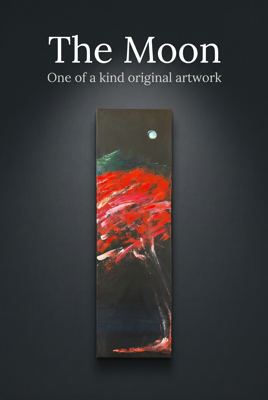 Moon | Original Contemporary Acrylic Painting – 30 x 100 cm Modern Abstract Artwork