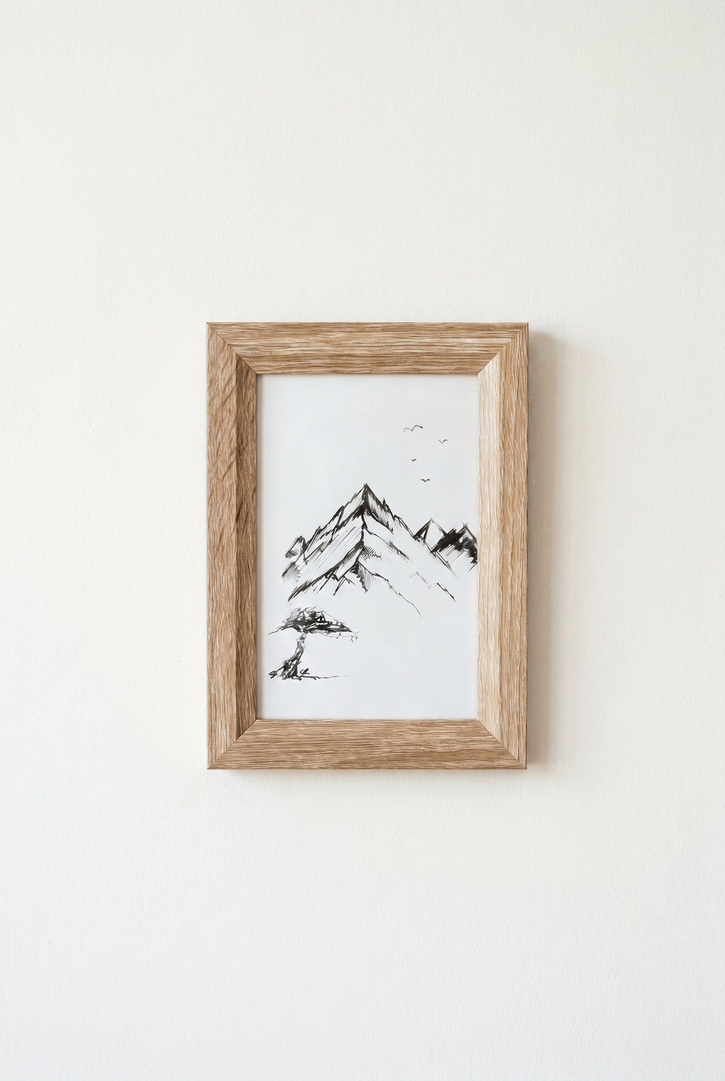 Mountain Escape | Handmade Framed Poster – Original Artwork Wall Decor