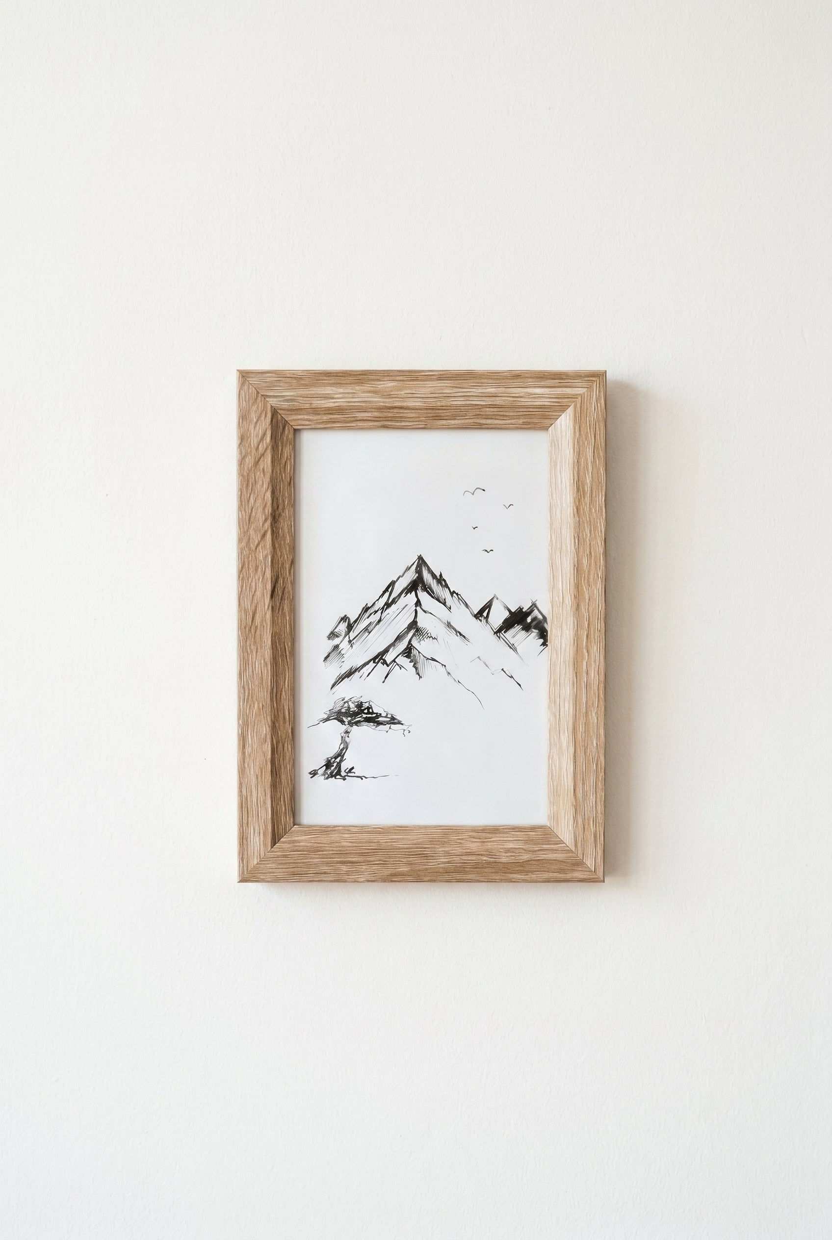 Mountain Escape | Handmade Framed Poster – Original Artwork Wall Decor