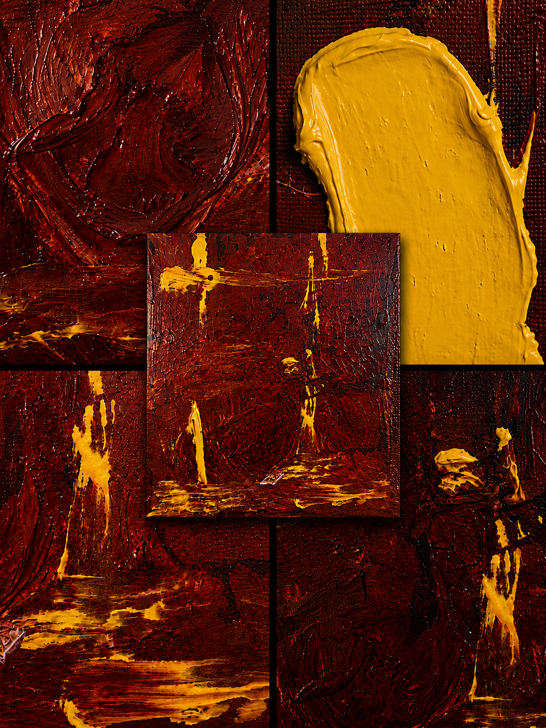 Brown Mess | Original Contemporary Acrylic Painting – 30 x 40 cm Modern Abstract Artwork