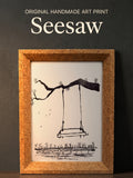 Seesaw | Handmade Framed Poster – Original Artwork Wall Decor