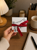 Cute Christmas Lights | Small Handmade Greeting Card – Original Illustrated Card