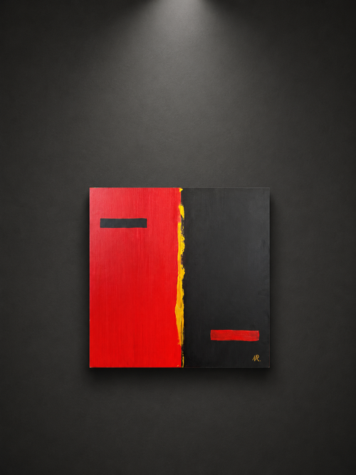 Bipolar | Original Contemporary Acrylic Painting – 70 x 70 cm Modern Abstract Artwork