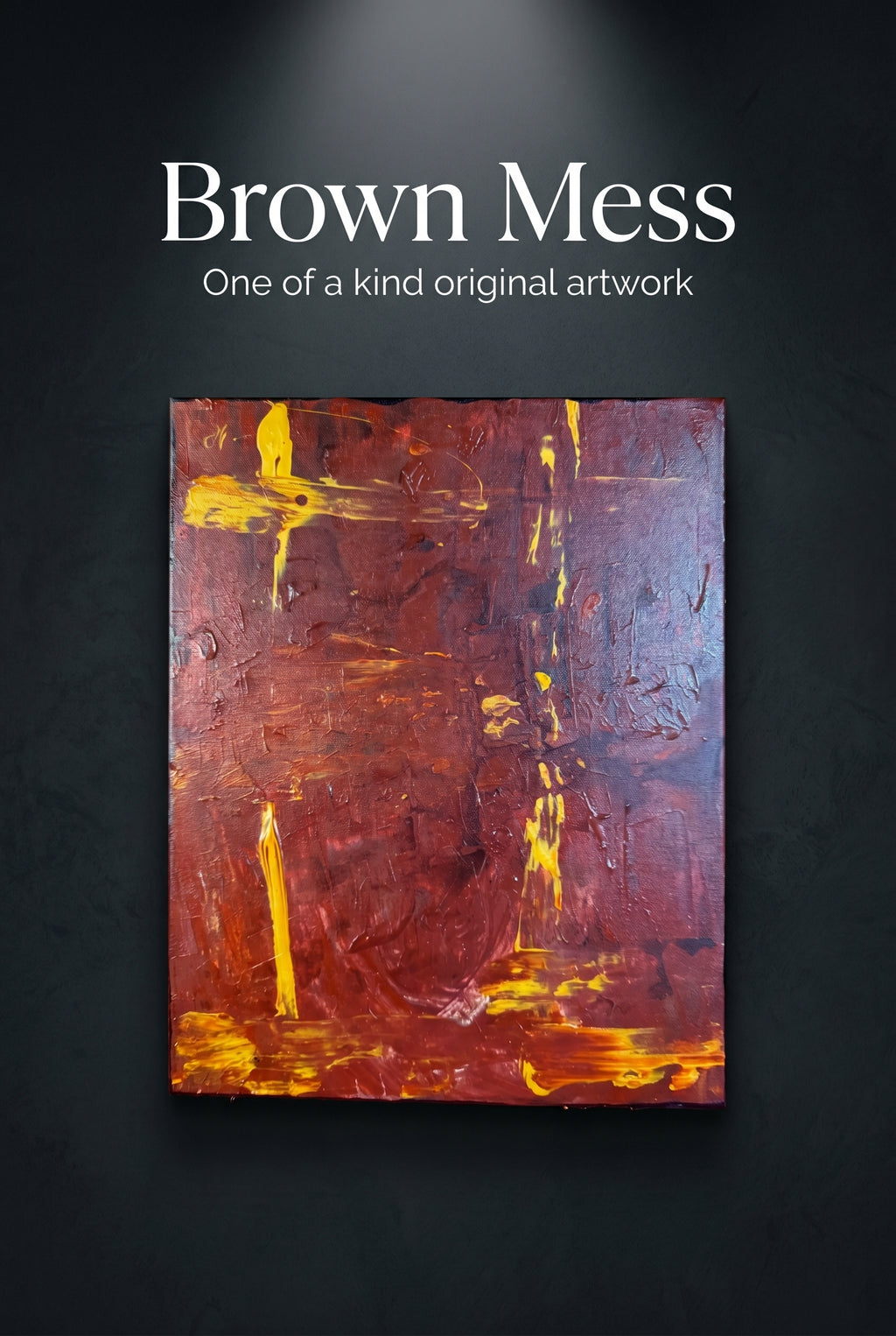 Brown Mess | Original Contemporary Acrylic Painting – 30 x 40 cm Modern Abstract Artwork