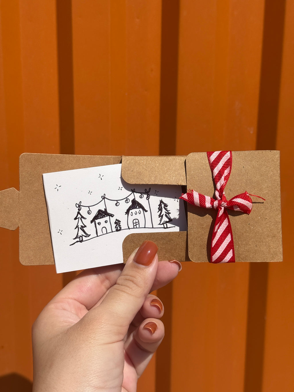 Cute Little Houses | Mini Handmade Greeting Card – Original Illustrated Card