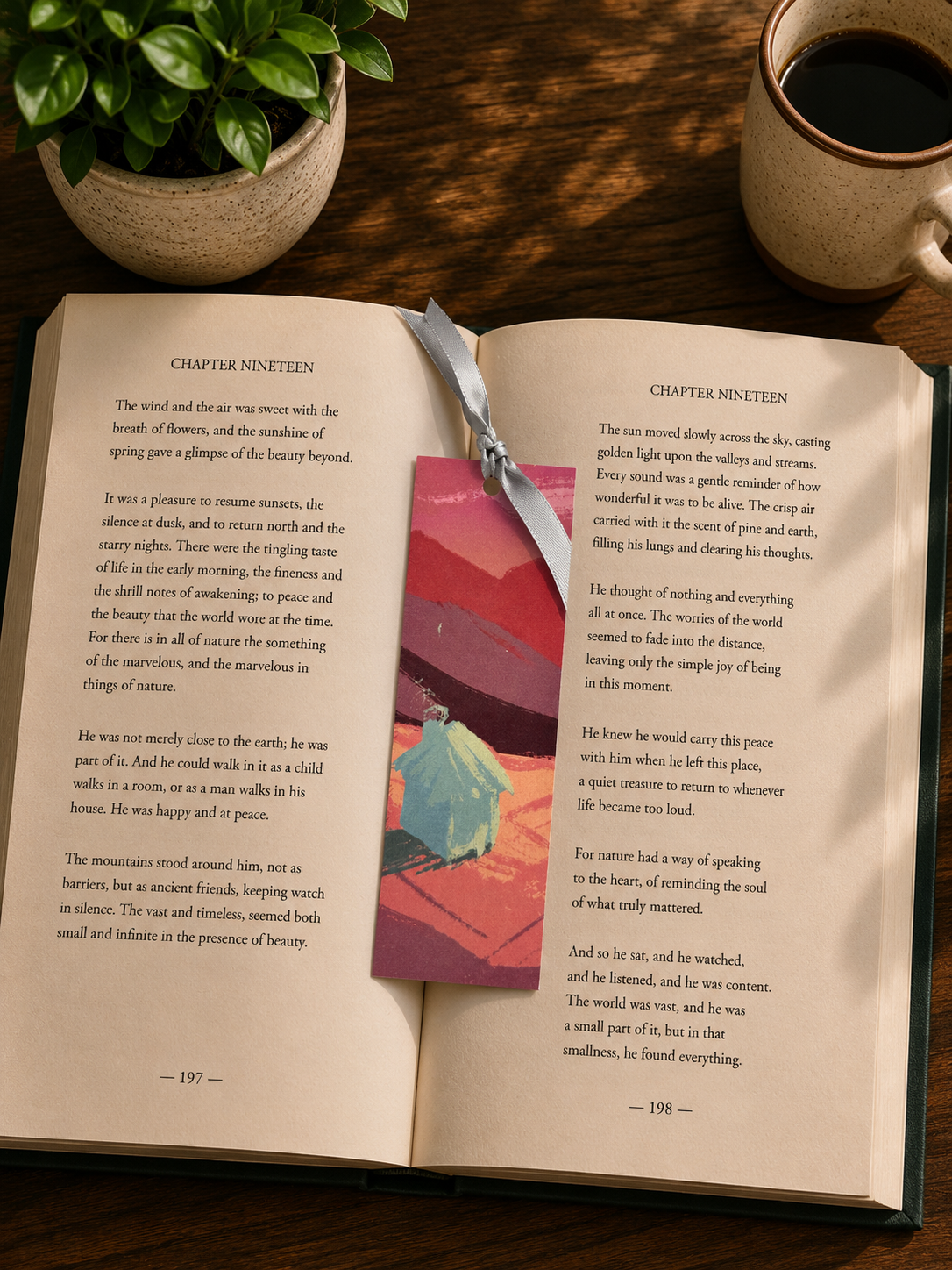 Colorful Mountains | Illustrated Bookmark – Printed Artwork Bookmark