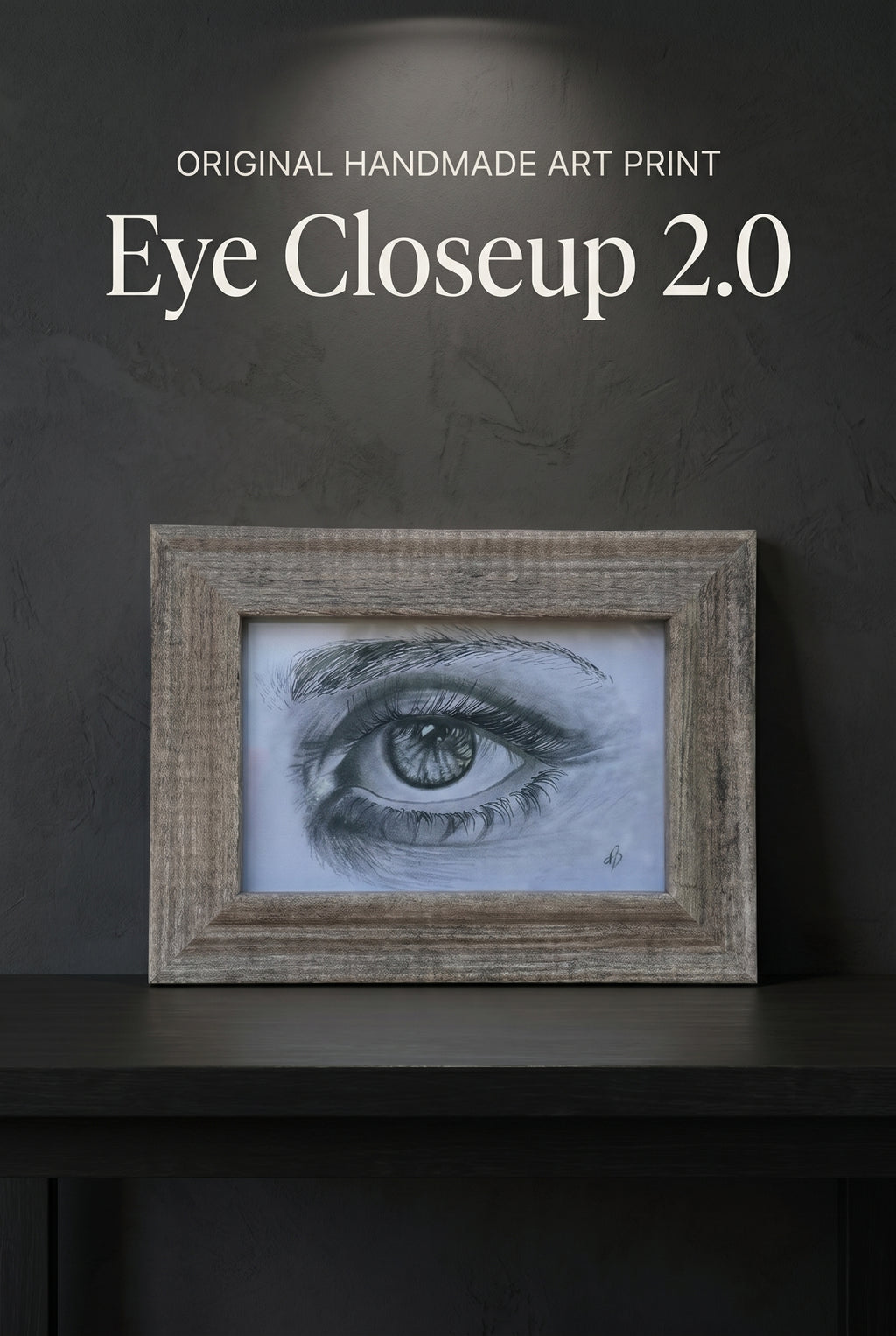 Eye Closeup 2.0 | Handmade Framed Poster – Original Artwork Wall Decor