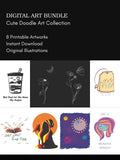 Cute Doodle Art Bundle – Playful Digital Illustration Collection