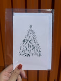 Christmas Tree Mistletoe | Handmade Greeting Card – Original Illustrated Card