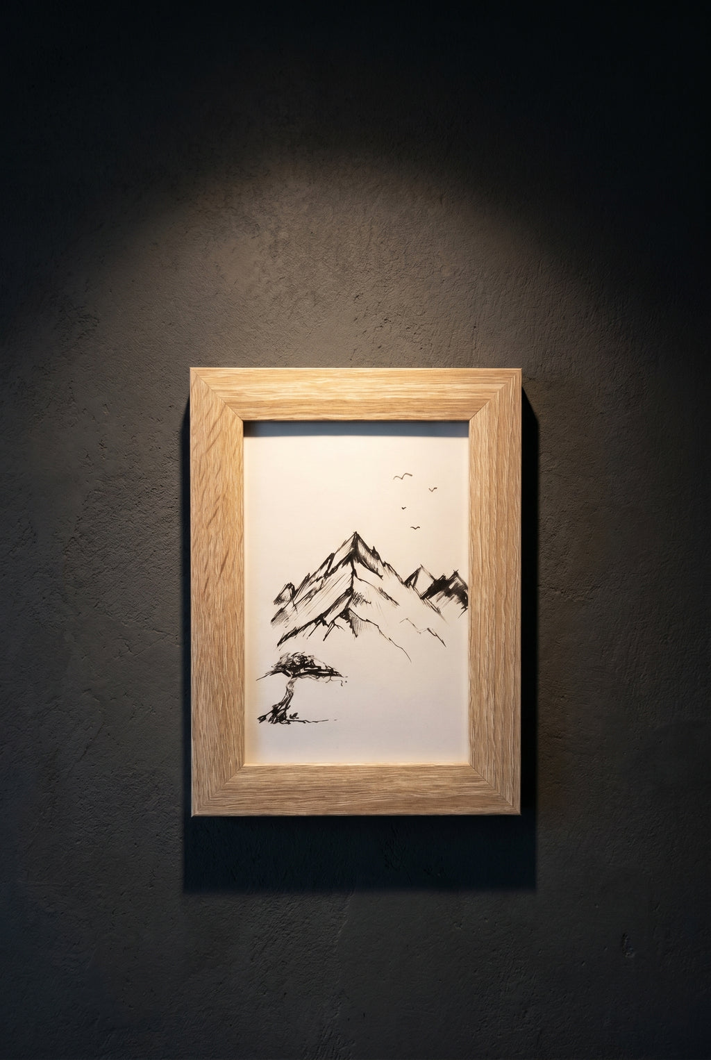 Mountain Escape | Handmade Framed Poster – Original Artwork Wall Decor