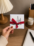 Cute Christmas Dwarves | Small Handmade Greeting Card – Original Illustrated Card