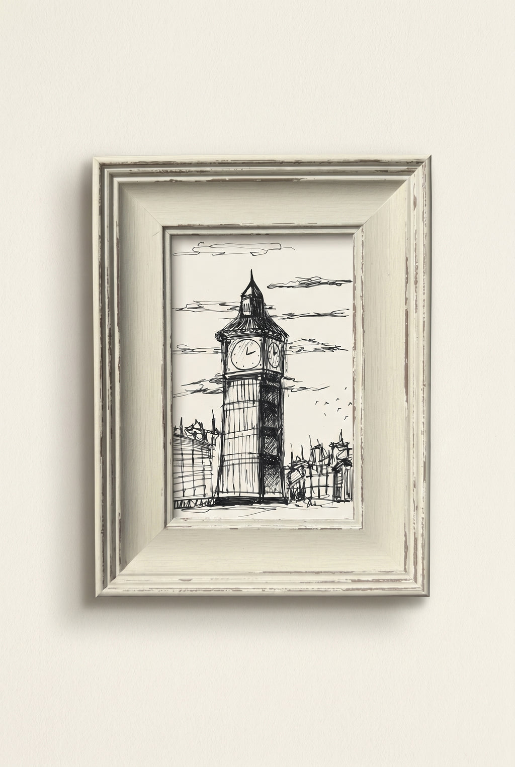 London England | Handmade Framed Poster – Original Artwork Wall Decor