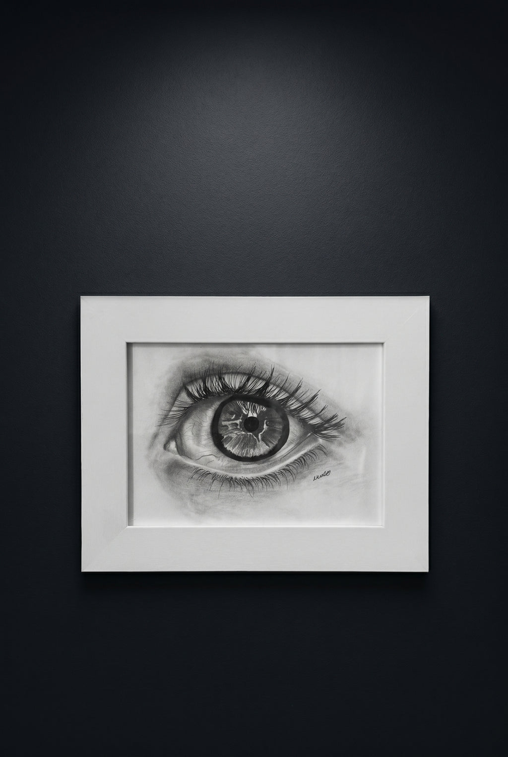 Eye Closeup | Handmade Framed Poster – Original Artwork Wall Decor