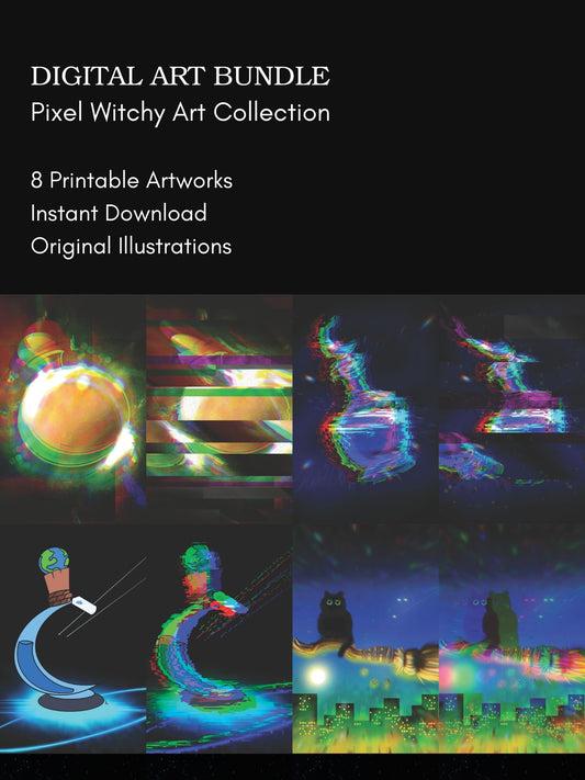 Pixel Witchy Art Bundle – Magical Pixel Illustration Set